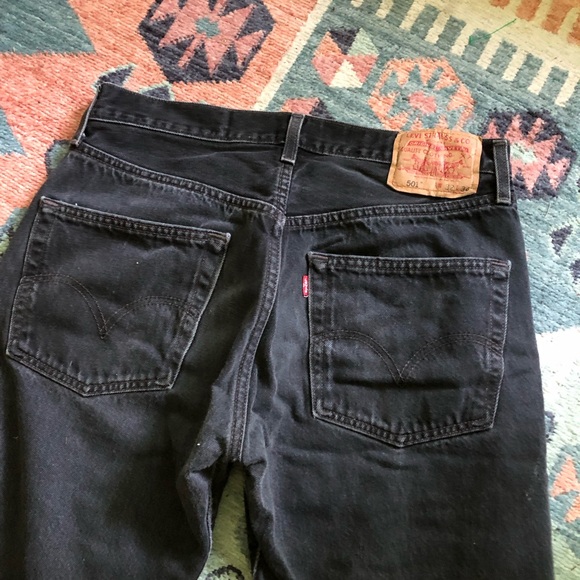 Vintage Distressed 501 Black Levis - Picture 9 of 9
